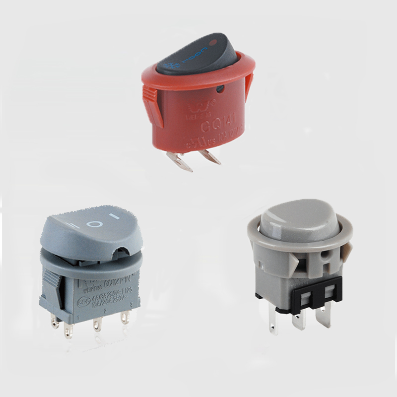 Açma / Kapama Yuvarlak Basmalı Anahtar 2pin /3pin