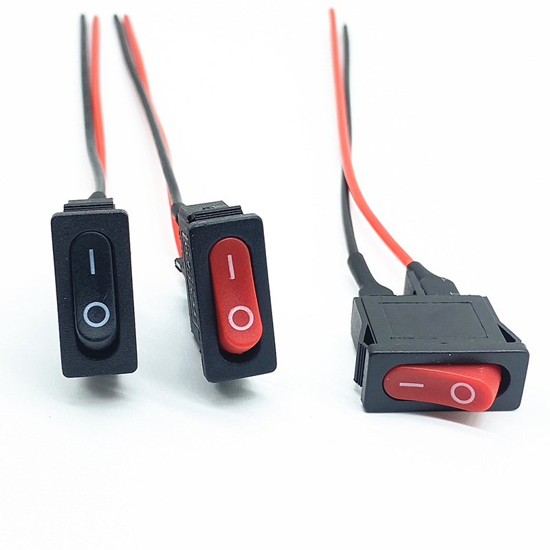 Düz Tekne Şeklinde 9.5*21mm Güç Rocker Anahtarı